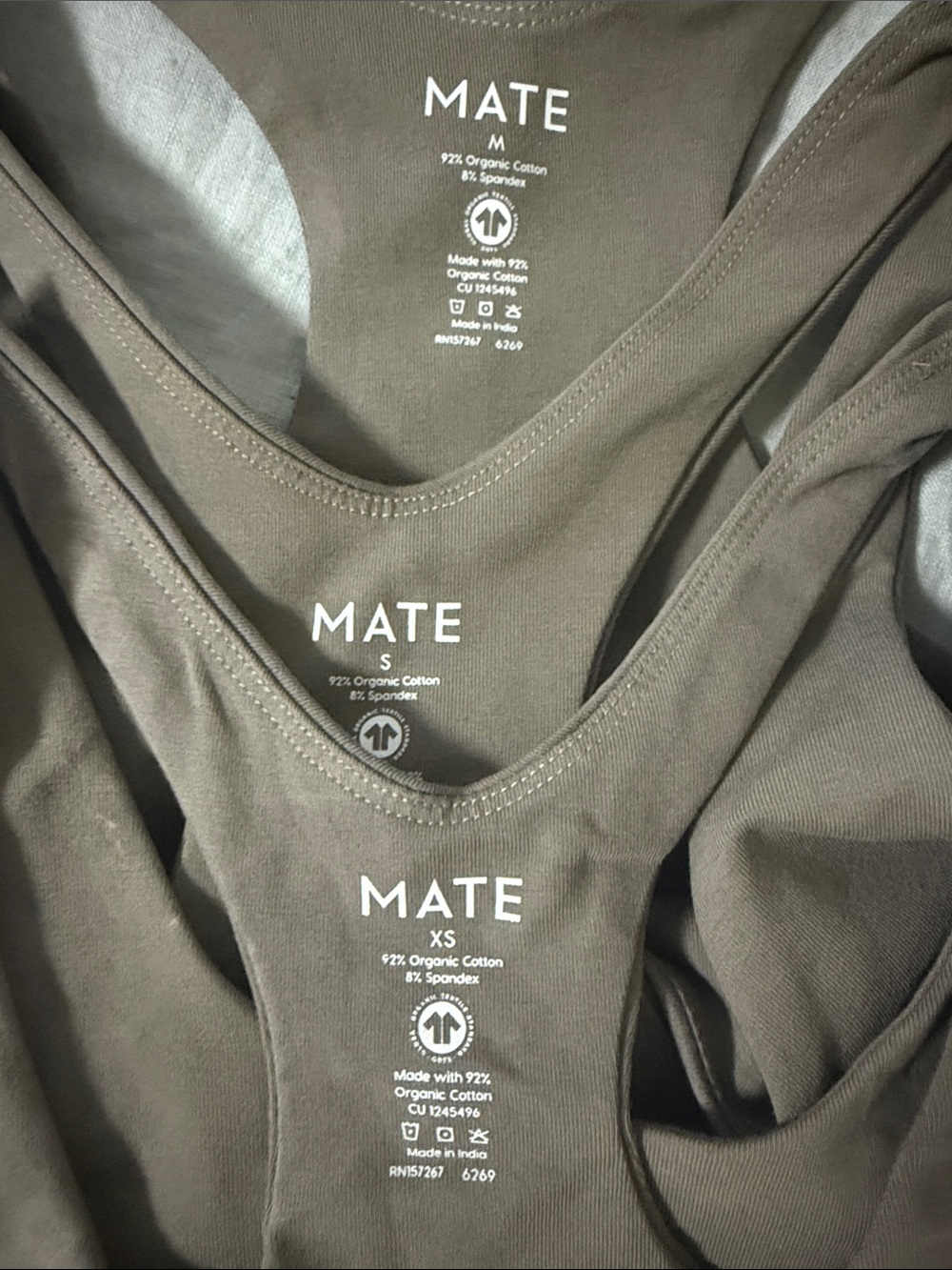 Mate the label organic stretch racer tank pebble - Picture 3 of 5